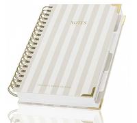 Aesthetic Thick Spiral Notebook Journal For Women in B5 Format - Modern Linen Hardcover College Ruled Note Book With 300 Lined Pages - Perfect For Writing And Staying Organized at Work or School