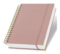 Aesthetic Thick Spiral Notebook Journal For Women in B5 Format - Stylish Linen Hardcover College Ruled Note Book w 300 Lined Pages - Cute Supplies For Bible Study & Staying Organized at Work or School