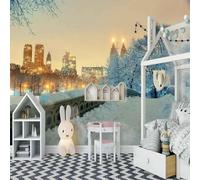Aesthetic Three Dimensional City Building White Snow Scene 3D Wallpaper Luxury Home Dining Decor Paste Sofa Living Room The Wall for Bedroom Mural-430cm×300cm