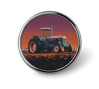 Aesthetic Tractor Badges Decorative, Durable Aluminum Alloy Round Badge, Lightweight Button Brooch for Shirts, Jackets, Hats, Uniforms 1"