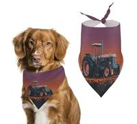 Aesthetic Tractor Dog Bandana Washable & Adjustable Triangle Scarf, Breathable Pet Scarf for Small Medium Large Pets, Cute Fashion Pet Accessory