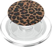 Aesthetic Trendy Cool Luxury Brown Leopard Pattern PopSockets PopGrip for MagSafe