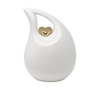 Aesthetic Urns Teardrop Heart Ceramic Cremation Urn for Ashes Unique Vase Memorial Large Urn for Ashes Adult Urn Space Black Colour Exclusive FuneralUrn
