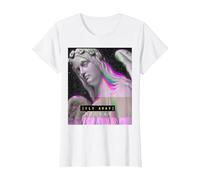 Aesthetic Vaporwave Feelings Style Glitch Effect Kanji T-Shirt, Women, White, Medium
