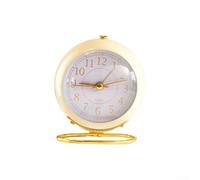 Aesthetic Vintage Analog Alarm Clock Perfectly Blending Style With Functionality For Home or Office Use (White)