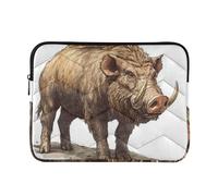 Aesthetic Warthog White Laptop Sleeve Case 15-16 Inch Classy Computer Cases for Laptop for Work Travel