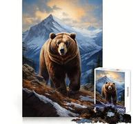 Aesthetic Wild Bear Jigsaw Puzzles for Adults1000 Pieces DownTime Game Calm Daily Fun Challenge Nice Art (50x75cm)