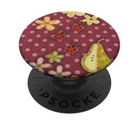 Aesthetic Y2K Flowers Polka Dot Whimsy Twee Ladybug PopSockets Adhesive PopGrip