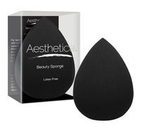 Aesthetica Cosmetics Beauty Sponge Blender - Latex Free and Vegan Makeup Sponge Blender - For Powder, Cream or Liquid Application - One Piece Make Up Sponge