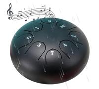 Aesthetically Pleasing and Practical - 6 Inch Garden Rain Drum Offers Pure Sounds and Stability Outdoors(Black)
