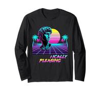 Aesthetically Pleasing Vaporwave Roman Statue Sunset Long Sleeve T-Shirt
