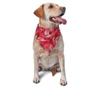 Aesthetically Realistic Pink Leaves Pet Bandana Soft Triangle Bib Adjustable Dogs Neckerchief For Cats Party Accessories