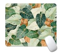 Aesthetics Abstract Mouse Pad Non-Slip Rubber Base Mousepad for Laptop, Computer & PC Abstract Art Desk Mat Boho Tropical Leaves