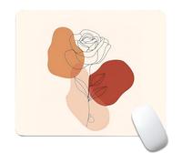 Aesthetics Abstract Mouse Pad Non-Slip Rubber Base Mousepad for Laptop, Computer & PC Abstract Art Desk Mat Abstract Boho Rose Line Art