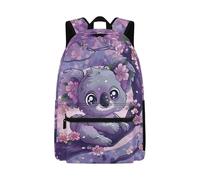 Aesthetics Koala Backpack for Girls Boys Bookbag 10-12 Years Old Purple Bookbag for Elementary School College School Book Bag Travel Hiking Camping Daypack Large