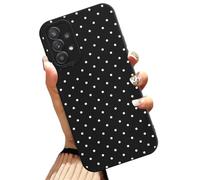 Aesthetics Polka Dot Phone Case for Samsung Galaxy A32 5G Case Cute White Polka Dots Pattern Shockproof Soft Protective for Women Men Phone Cover Funda for Samsung A32 6.5 Inch