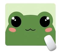 Aesthetics Square Cute Mouse Pad Non-Slip Rubber Base Mousepad for Laptop, Computer & PC,Cute Design Desk Accessories Kawaii Frog