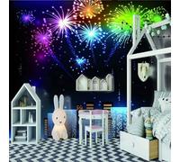 Aesthetics Three Dimensional Colourful Fireworks Architecture Creativity 3D Wallpaper Luxury Home Dining Decor Paste Sofa Living Room The Wall for Bedroom Mural-300cm×210cm