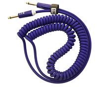 Aestivate 16ft/5m Coiled Guitar Cable Electric Instrument Cable Curly Instrument Cable Stretchable Straight to Straight Dual Straight Plugs(Blue)