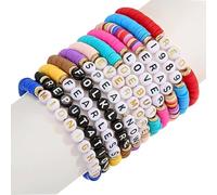 Aestustheri 11 Pcs Taylor Friendship Bracelets Set - Colourful Bohemian Style Letter Bracelets for Women & Men - Trendy Concert Souvenirs - Fashionable Taylor-Inspired Accessories