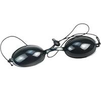 Aestustheri 1PC Tanning Goggles - Eye Protection Goggles - Metal-Free Safety Glasses - For UV IPL LED Infrared Therapy - Sunbed & Clinic Use (Black)