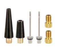 Aestustheri 6PCS Presta Valve Adapter Set - Bike Pump Converter Kit - Schrader Adapter & Ball Inflation Needles - Metal Air Nozzle Accessories for Bicycle & Ball