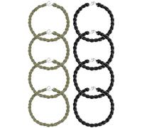 Aestustheri 8PCS Twisties Army Ties - Military Elastic Boot Straps - Trouser Twists Leg Bicycle Pant Ties - Army Bands Trousers Clips - Military Boot Blousers with Metal Hooks for Outdoor Activity