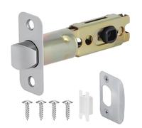 Aesytava Universal Door Lock Replacement Parts with 8mm Square Spindle Hole, 1 Pack Nickel Door Lock Parts, 45°Rotation, Fits 2-3/8" or 2-3/4" Backset, Includes Strike Plate & Mounting Screws