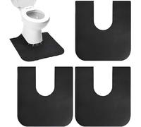 AESZITTEW Toilet Floor Mats 3PCS Non-Slip Toilet Rug Soft Rounded Training Toilet Mat, Deodorizing Commode Mat Protector Pads for Elderly Parents
