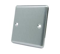 AET CSC1GBP Satin Chrome Classical Single Electrical Blanking Plate 1-Gang