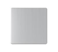AET SL1GBP Screwless Satin Chrome Flat Single Blank Plate