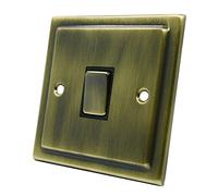 AET VAB1GSWIBBI 10 A 1 Gang Victorian Antique Brass Intermediate Light Switch