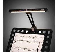 AETEE Super Bright Music Stand Lights,LED Clip On Light,Removable Battery, Rechargeble Battery Operated, Long-Lasting USB-C Eye-Care Clamp Lamp, Foldable for Sheet Music(Updated Version)