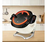 AETEREOS 2000W Automatic Cooking Machine - 360° Rotation 6L Food Processor | 3-speed Cooking Robot for Stir Frying, Stewing, Cooking, Soup Making - Intelligent Rice Frying Device 110V