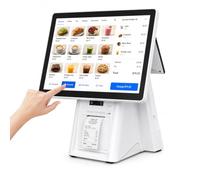 AETEREOS Cash Register Till, 15.6 Inch Touch Screen PC POS Systems for Small Business, All in One Smart Touch Screen Cash Register POS for Retail & Restaurant/Salons Single-screen