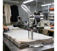 AETEREOS Electric Cloth Cutting Machine,Vertical Fabric Straight Knife Cutter,Cloth Cutting Machine with Automatic Sharpening Function, for Textile,Leather,Paper Cutting With-lights-6"