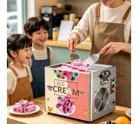 AETEREOS Electric Ice Cream Roll Maker, Commercial Rolled Frozens Yogurt Ice Cream Machine, Stainless Steel Stir-Fried 30x24cm Ice Pan, Yogurt Cream Machine for Bars, Cafes, Dessert Shops