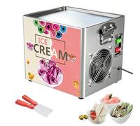 AETEREOS Fried Ice Cream Roll Machine, 11.8" x 9.5" Pan, Stainless Steel Maker with Compressor and 2 Scrapers for Delicious Ice Cream, Yogurt, and Rolls, Perfect for Bars, Cafes Dessert Shops