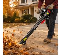 AETEREOS Leaf Vacuum, Electric Leaf Mulcher & Leaf Vacuum with Leaf Bag 40L,16:1 Shredding, Cordless Leaf Blowers for Lawn Care, Dense Shrubbery 4-Bat