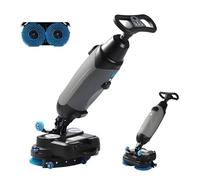 AETEREOS Multi-functional Floor Buffer Polisher Machine, Commercial Floor Washer, Dual Brush, Cordless Electric Floor Cleaner, Efficient Cleaning for Home and Commercial Spaces Grey-220V
