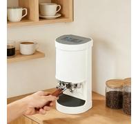 AETEREOS New 58MM Coffee Tamper - Automatic Electric Bean Powder Press Machine for Expresso - 10-30KG Pressure - 1 to 3 Adjustable Tamp Times White-Flat