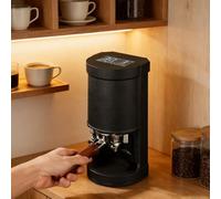 AETEREOS New 58MM Coffee Tamper - Automatic Electric Bean Powder Press Machine for Expresso - 10-30KG Pressure - 1 to 3 Adjustable Tamp Times Black-Flat