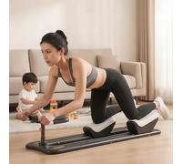 AETEREOS Spine Twist and Stretch Trainer, Ab Machine Back Stretcher Core Workout Lower Back Training Full Body Stretch Crawling Exercise Fitness Twist Workout Waist Black