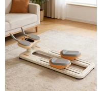 AETEREOS Spine Twist and Stretch Trainer, Adjustable Back Stretcher Machine, Detachable Waist Workout Equipment for Lower Back Pain Relief, Spine Decompression & Core Activation Beige