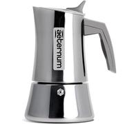 Aeternum La Divina Moka 4 Cups Steel Coffee Maker Fits Induction Tops