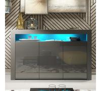 Aether 155cm Sideboard LED - Dark Grey Gloss Doors