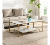 Aether Rectangular Coffee Table With Shelf