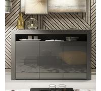 Aether Sideboard 155cm - Dark Grey with Gloss Doors