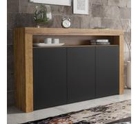 Aether Sideboard 155cm - Dark Oak & Black Matt Doors