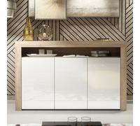 Aether Sideboard 155cm - Oak & White Gloss Doors